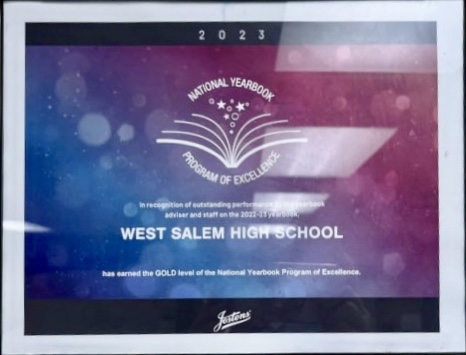 West Salem High School named Jostens 2023 National Yearbook Award Program of Excellence